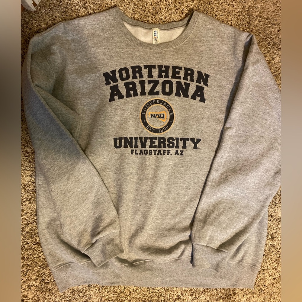 Gray Northern Arizona University Crewneck Sweatshirt